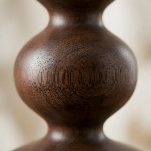 Naro Wooden Table Lamp Base | Sculptural Mango Wood Lamp for Modern Interiors