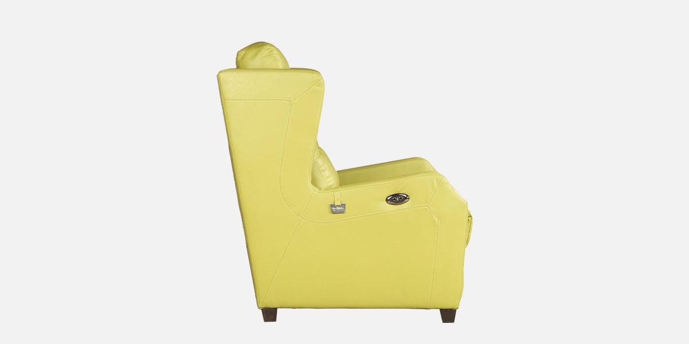 Athen Motorized Recliner Anti Scratch Faux leather High tech Modern design Sofa in Lime green Colour