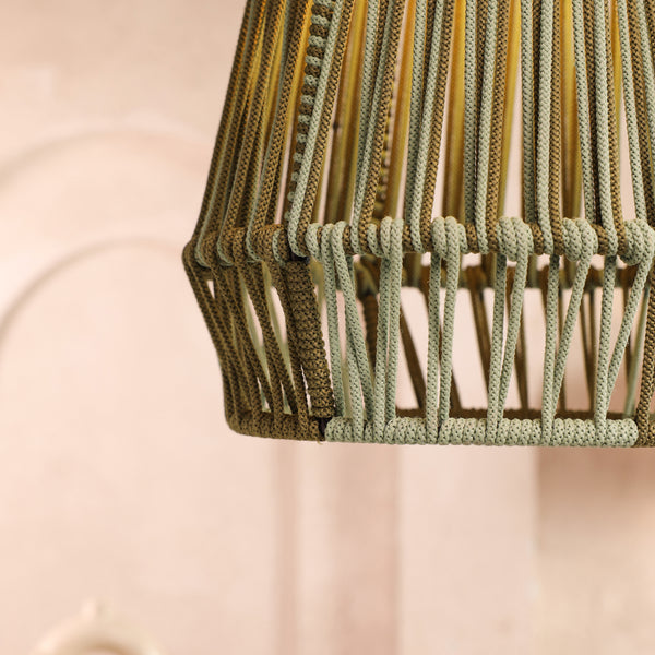 Muted Moss Olive Green And Light Olive Lamp