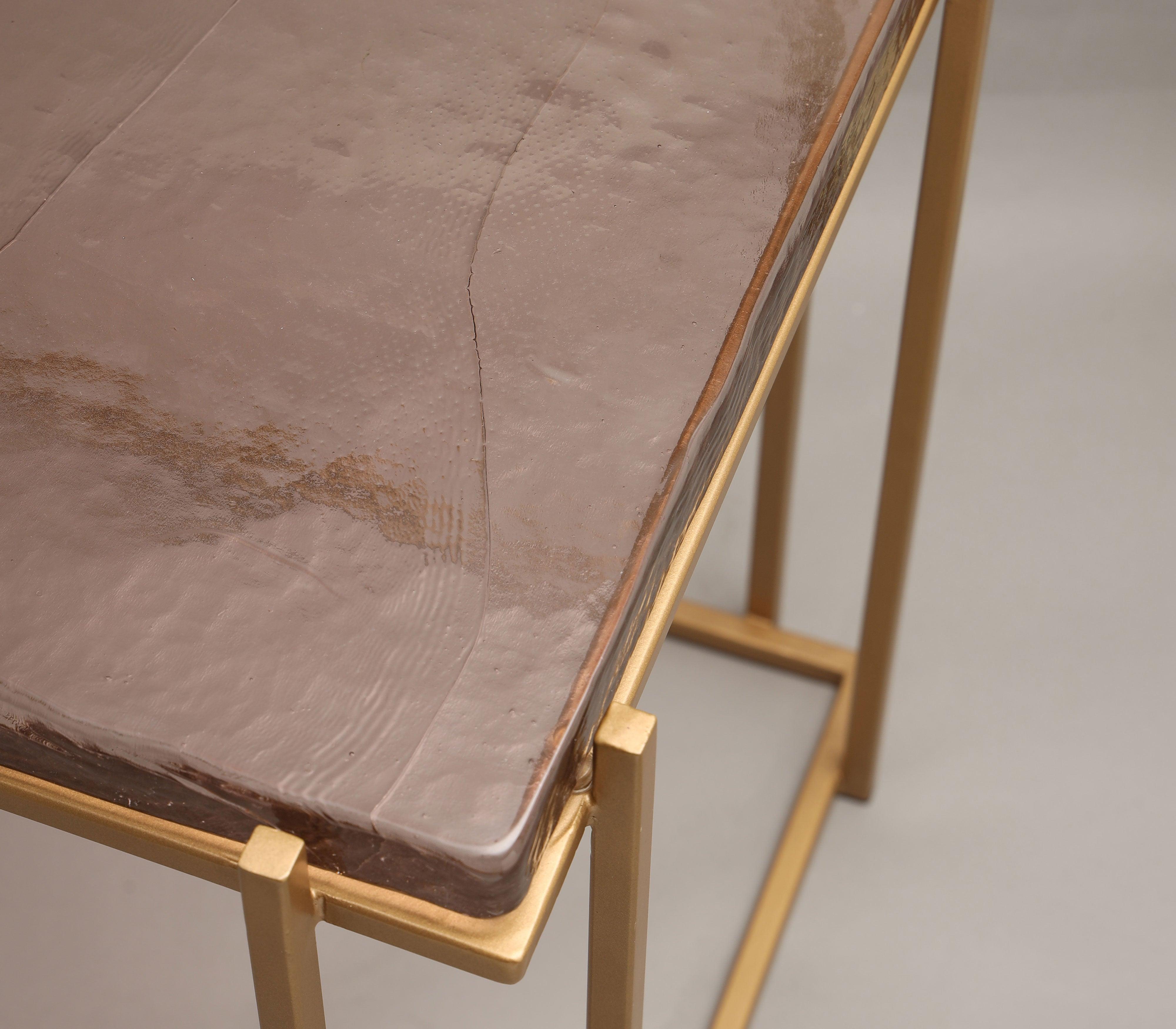 Panoplay Side Table for Living Room | Decorative Glass Tea Table  | Designer End Table