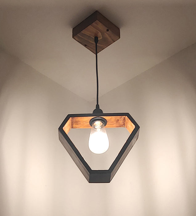 Clark Brown Wooden Single Hanging Light | Pendant Lamp