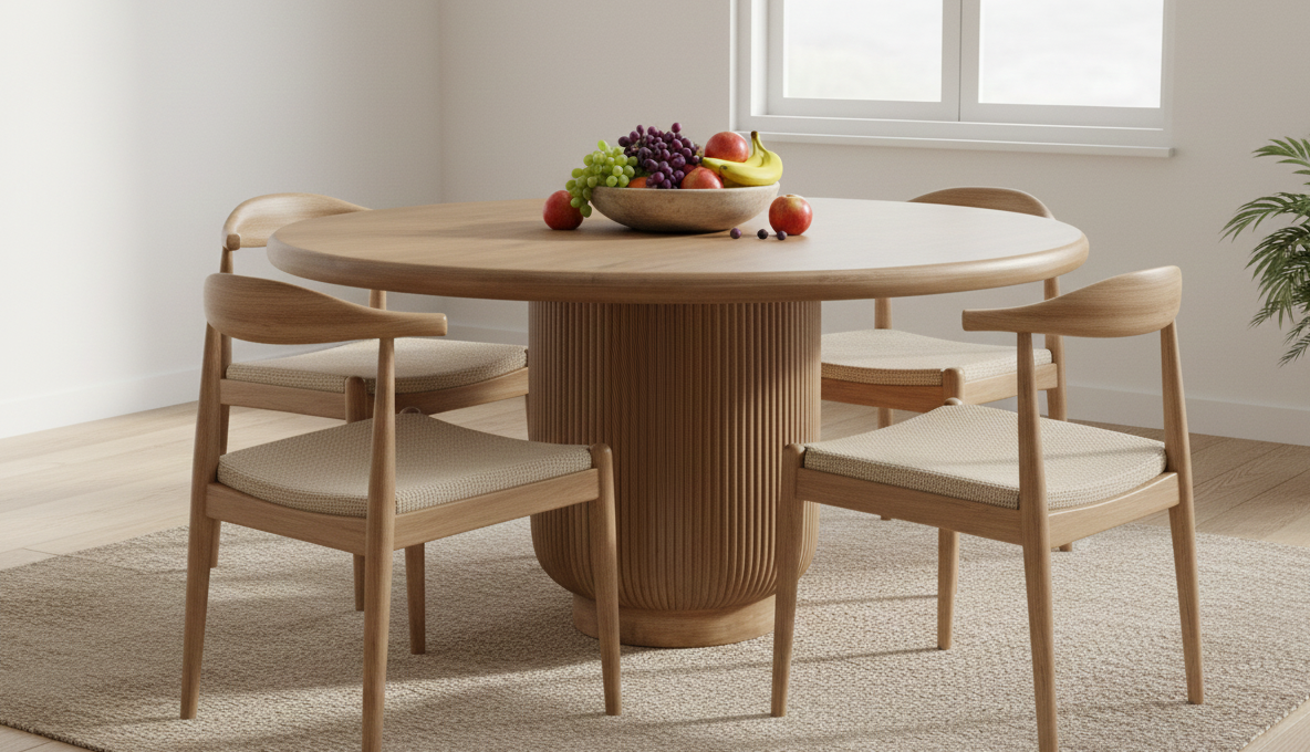 Barrel Base Table | Mango Wood