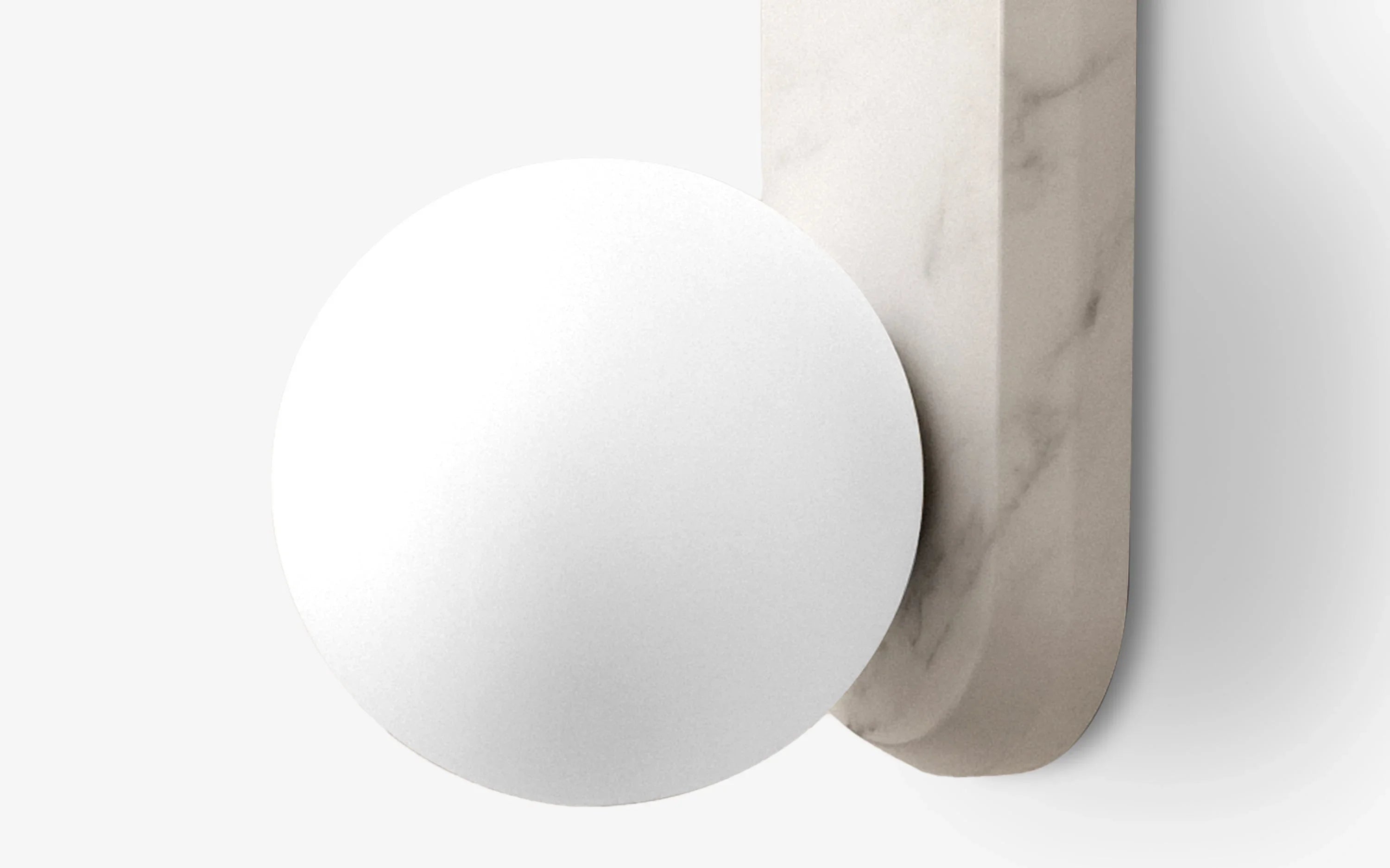 Pill Wall Lamp | Marble and Glass