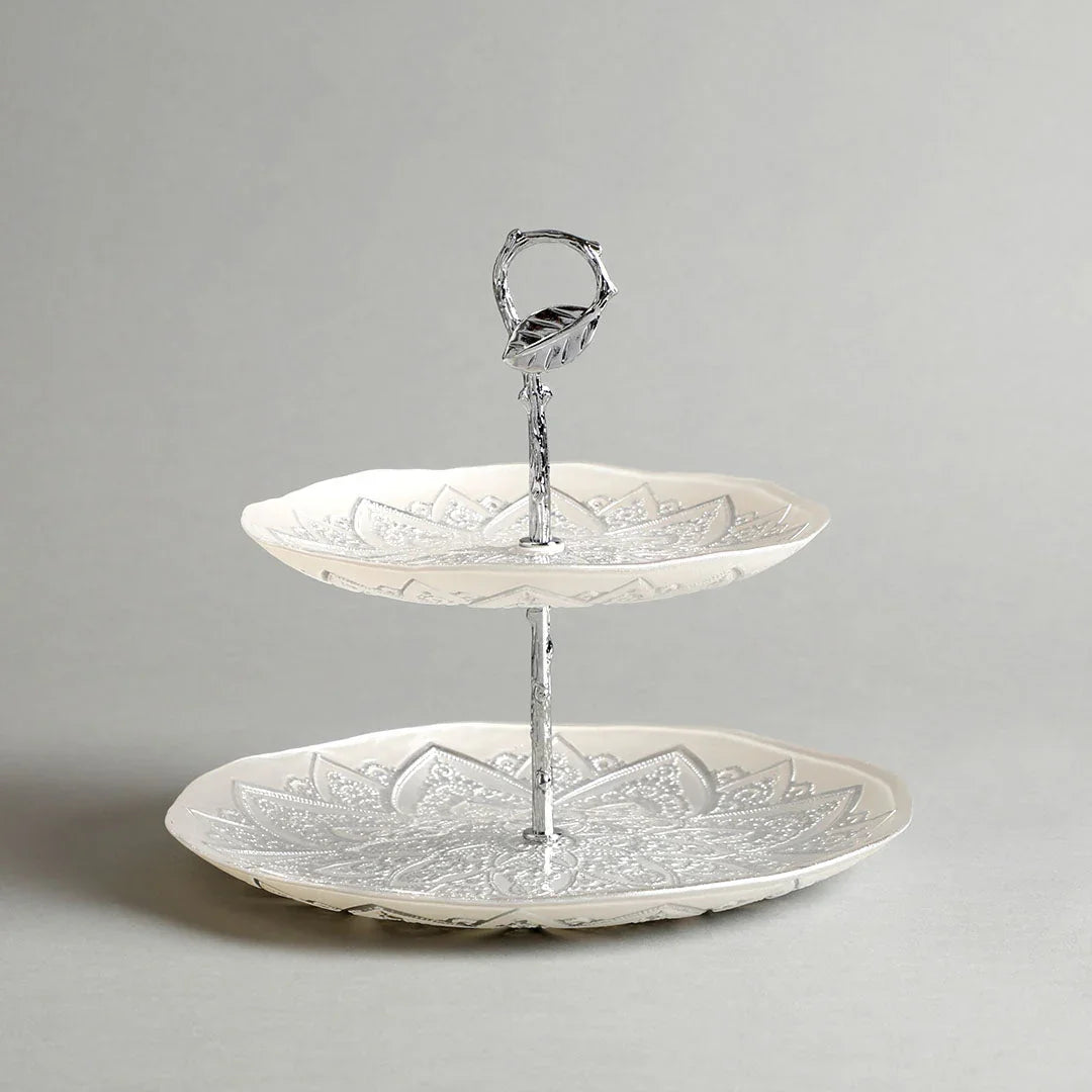 Alyona Two Tier Cup Cake & Cookie Stand