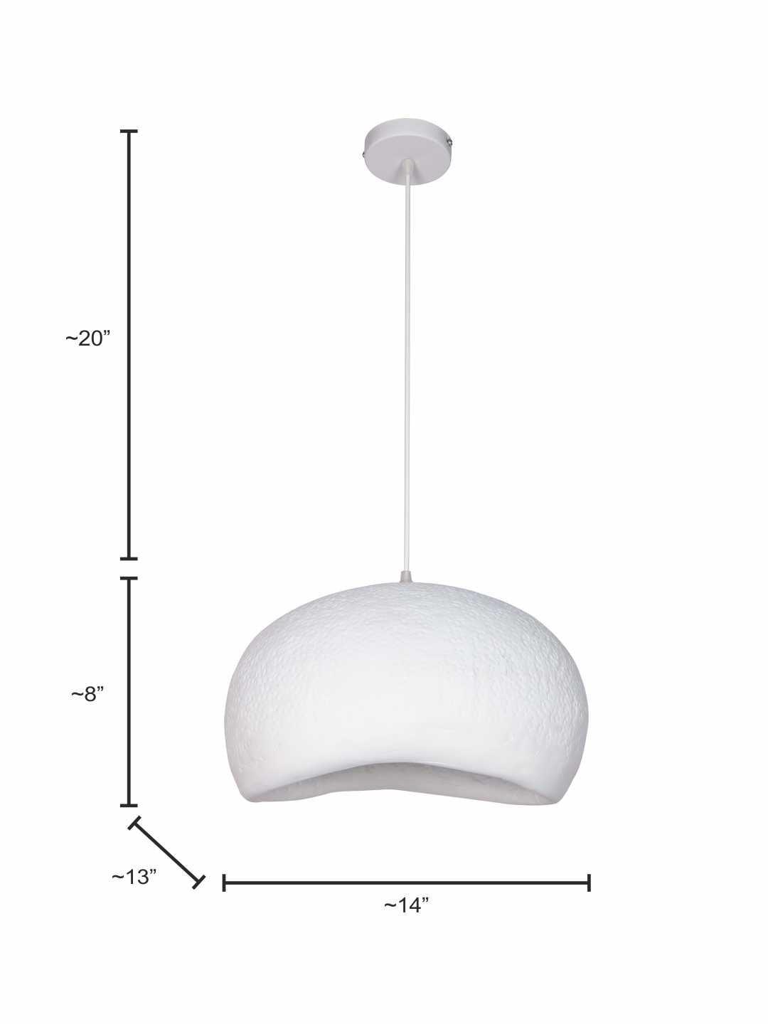 Cloud-Shaped Fiber Glass White Pendant Light