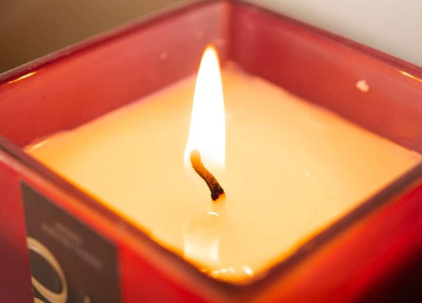 Wooden Glass Scented Candle | Wild Rose & Oud Soy Wax Candle with Wooden Lid | Long-Lasting Aromatherapy Candle for Home & Gifting