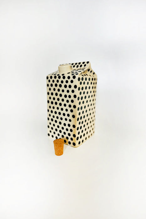 Polka Dot Milk Carton Vase