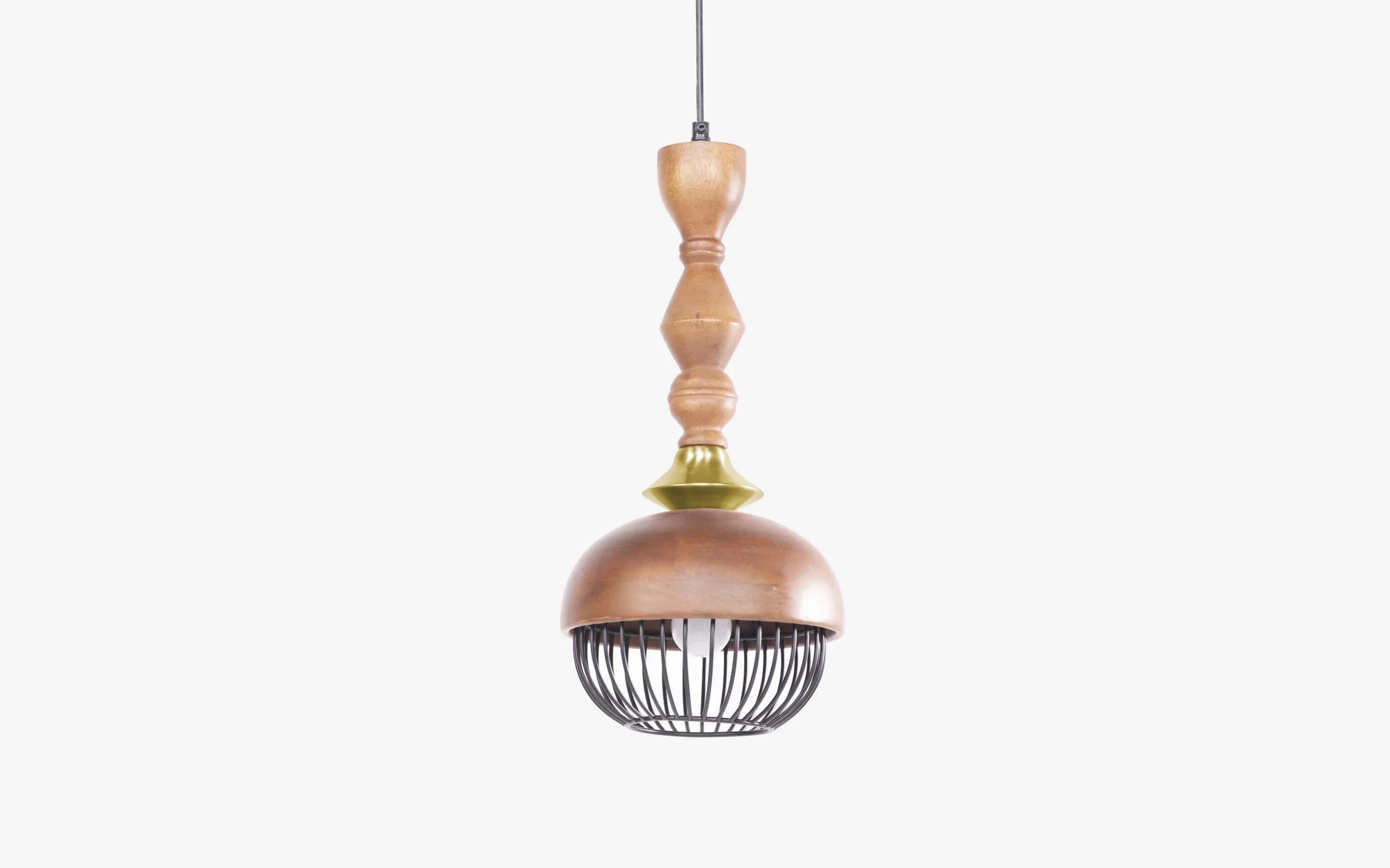 Jodha Gold Hanging Lamp Tall