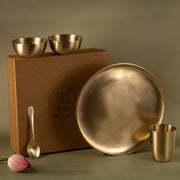 Sahej | Set of 5 | Brass Dinner Set
