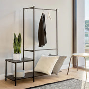 Industrial Clothes Rail With Bench