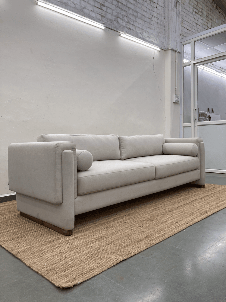 Hawthrone sofa | Fabric Upholstery, Solid Teak Wood