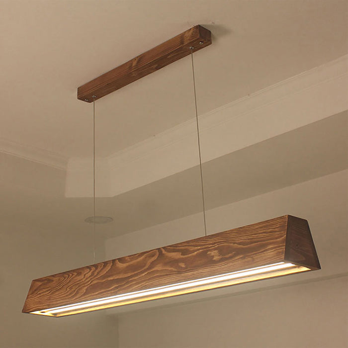 Sirius Brown Wooden LED Hanging Lamp
