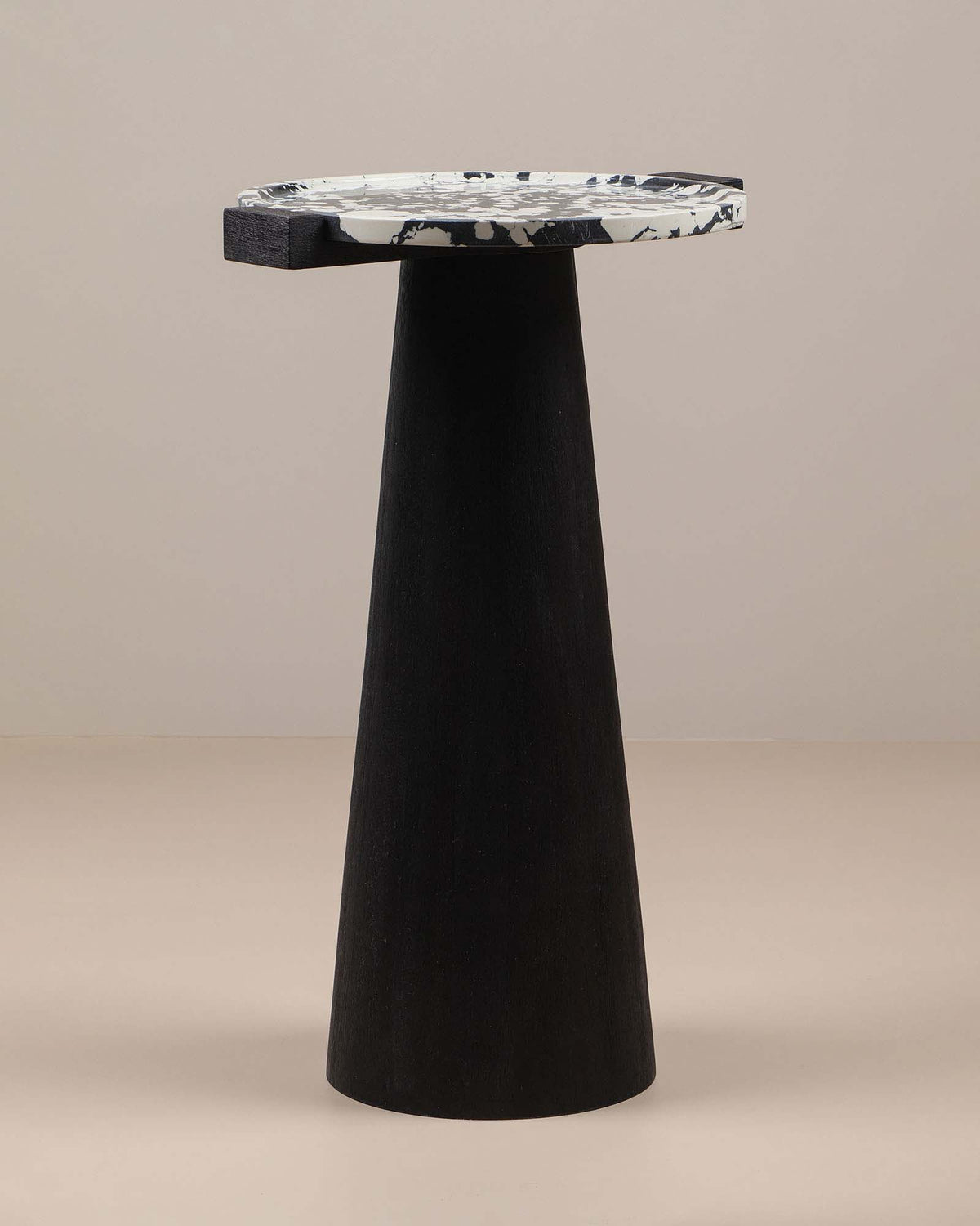 Metropia Sofa Side Table with Marble Top & Acacia Wood | Modern Accent Table for Living Room