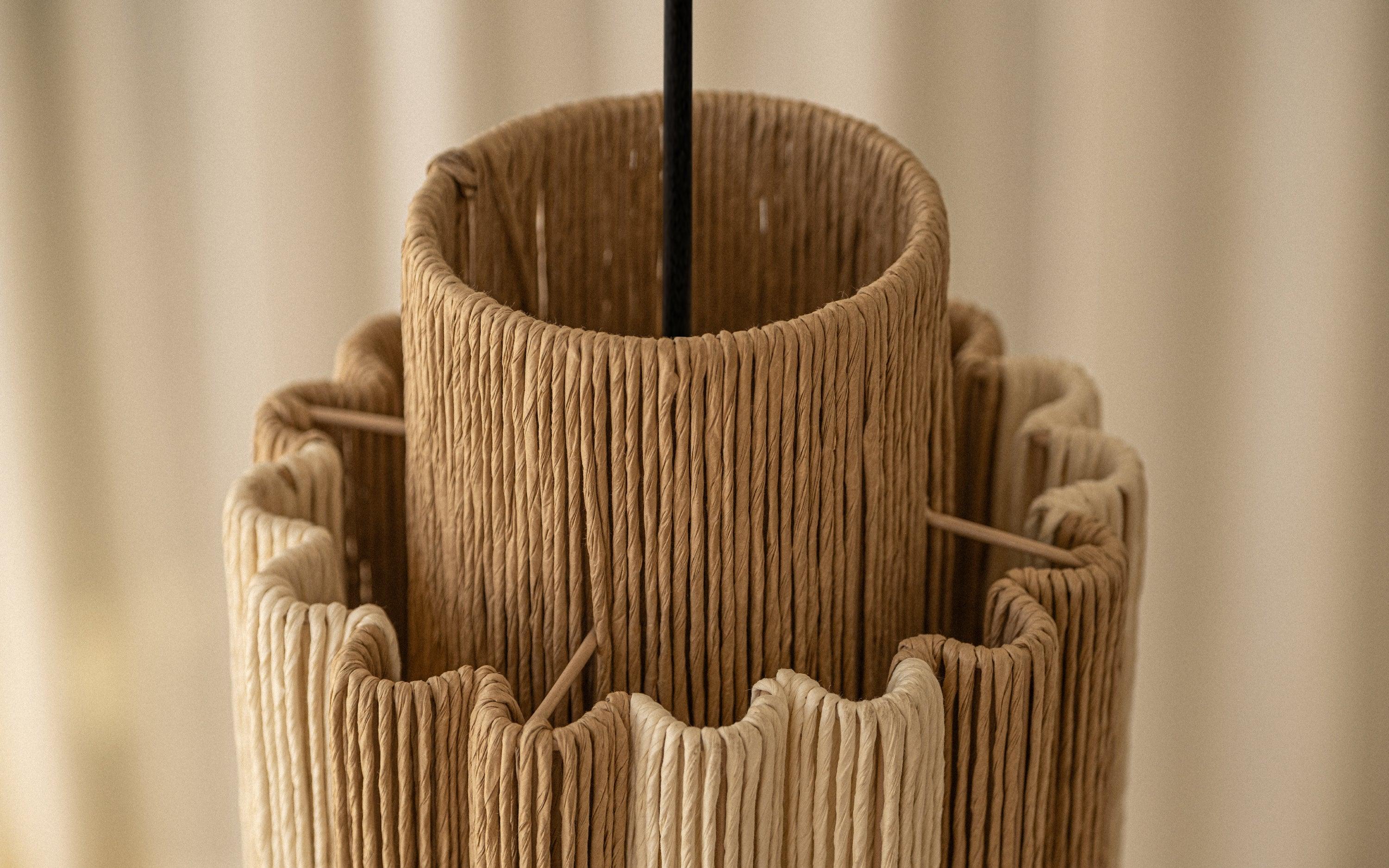 Kenji White Pendant Lamp | Rafia