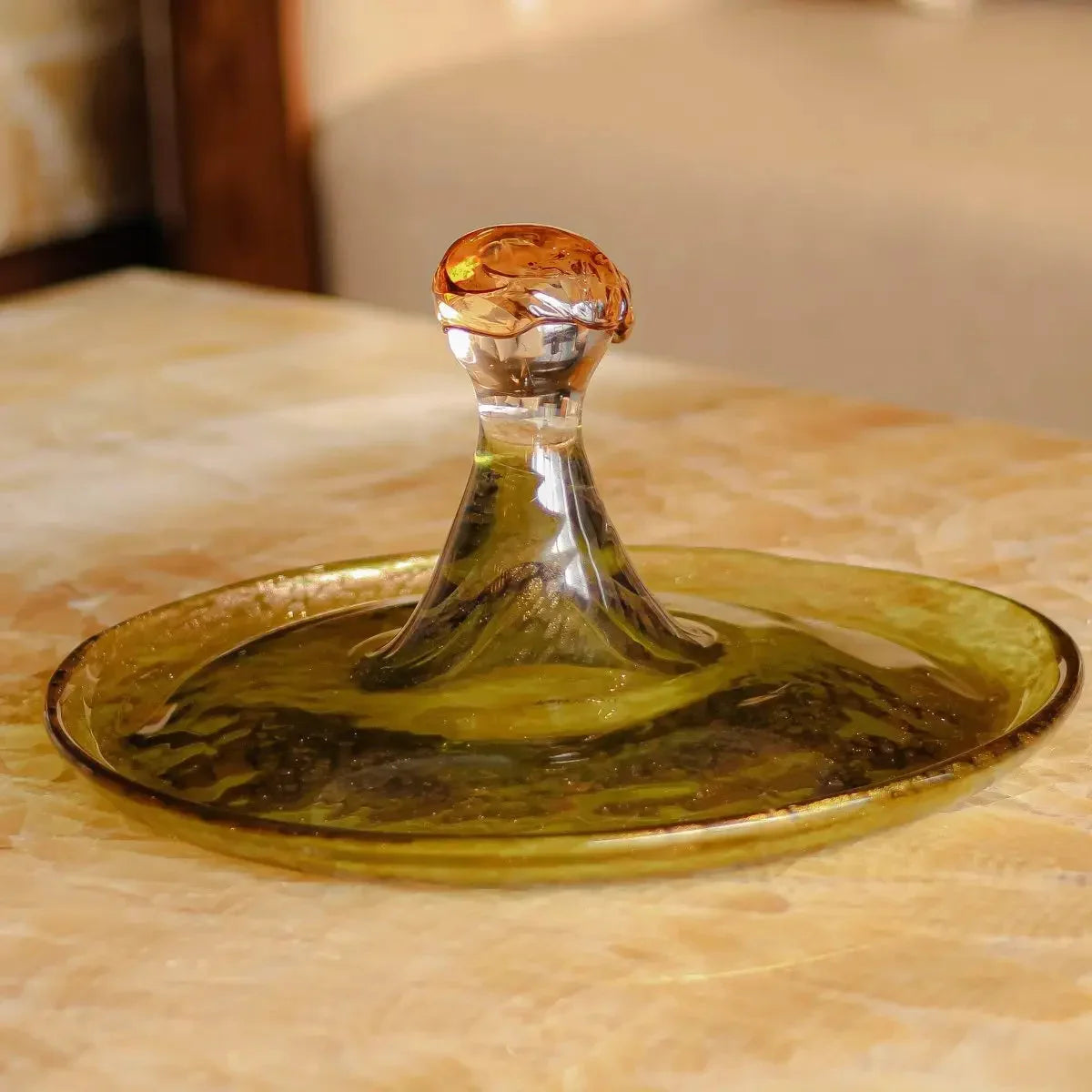 Lava Crystal Serving Platter | Luxury Decorative Centerpiece for Dining & Home Decor