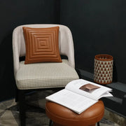 The Maze Cushion | Brown, Grey