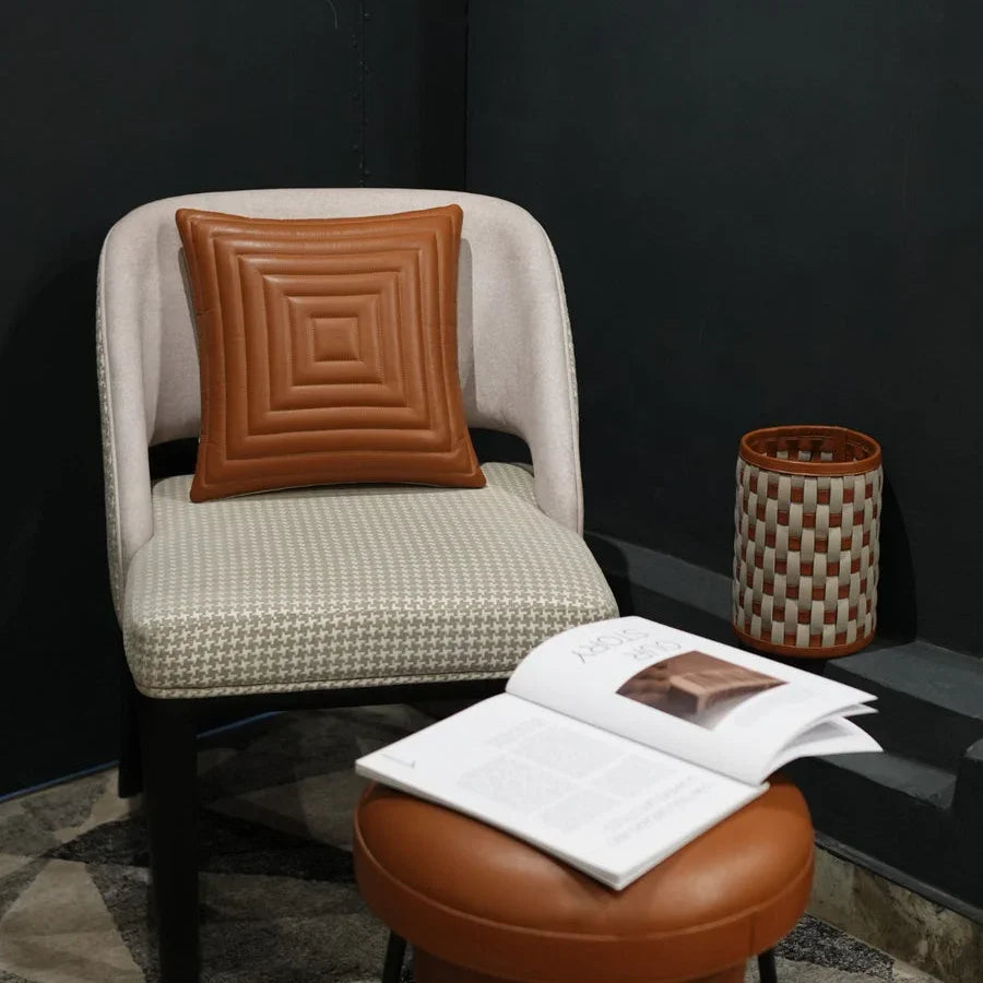 The Maze Cushion | Brown, Grey