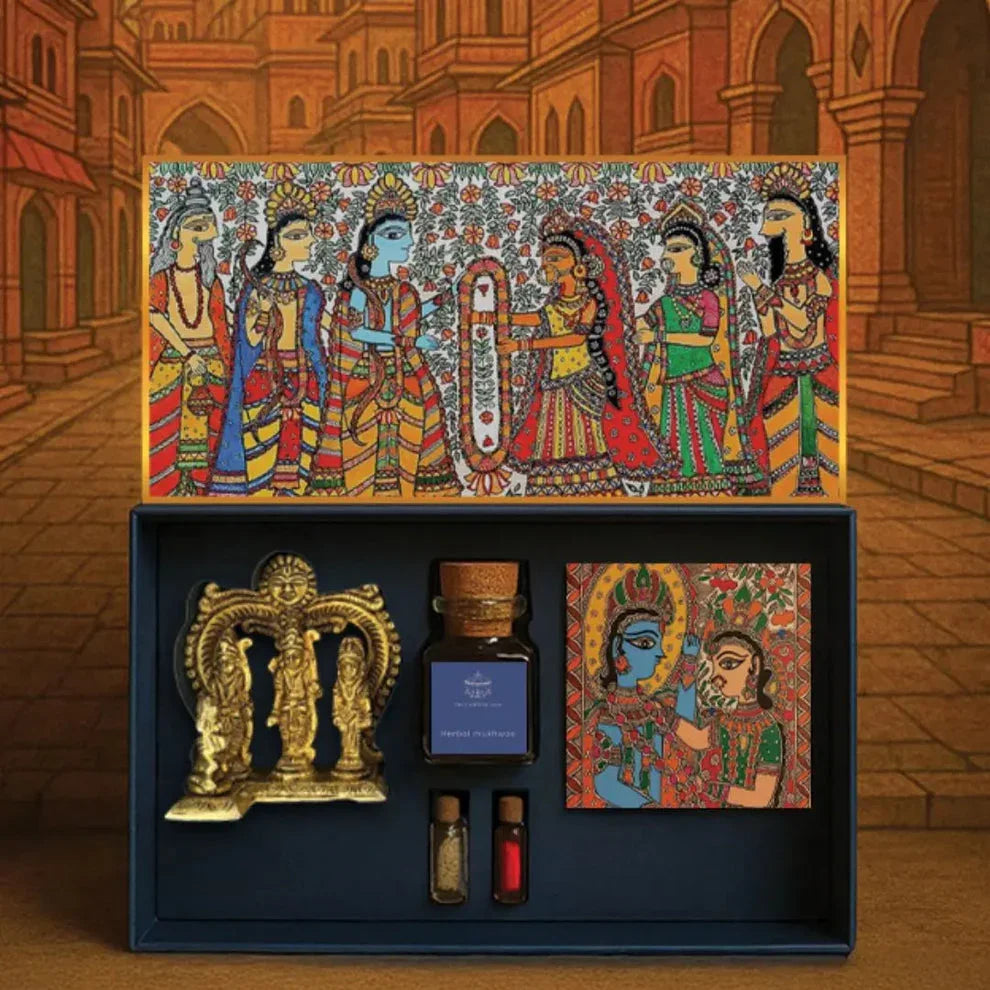 Ram–Sita Wedding Gift Box – Divine Love & Devotion Keepsake | Perfect for Wedding Gifting, Anniversary Presents & Festive Occasions