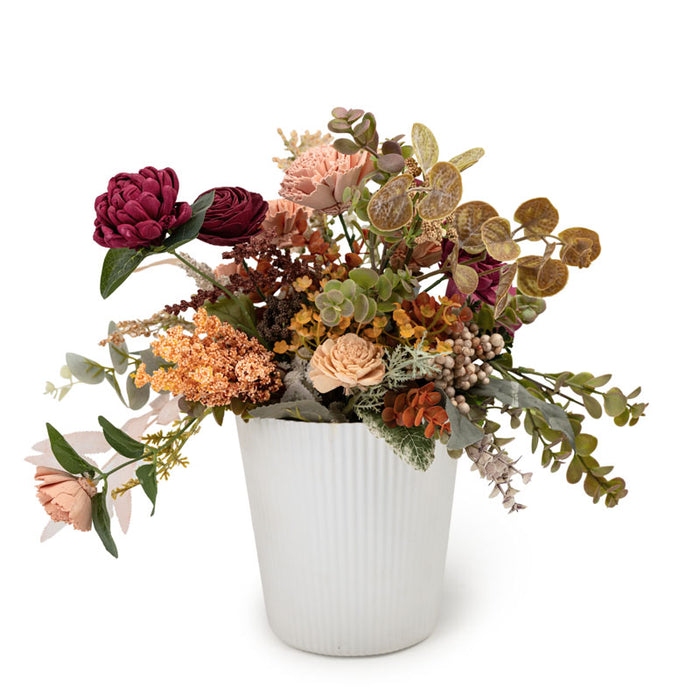 Plasctic Pot And Soalwood Arrangement