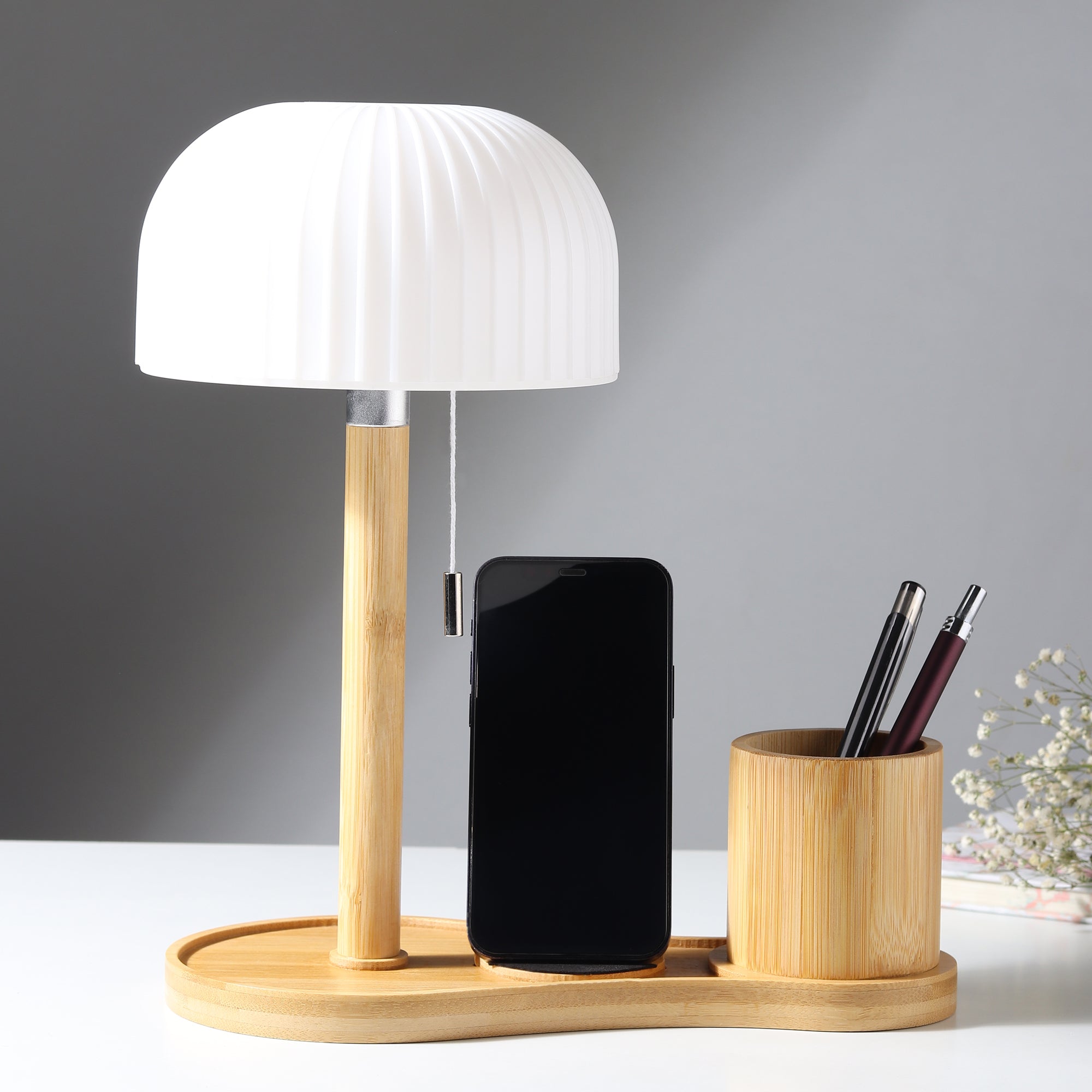 Mush Wood Study Lamp | Polypropylene & Bamboo