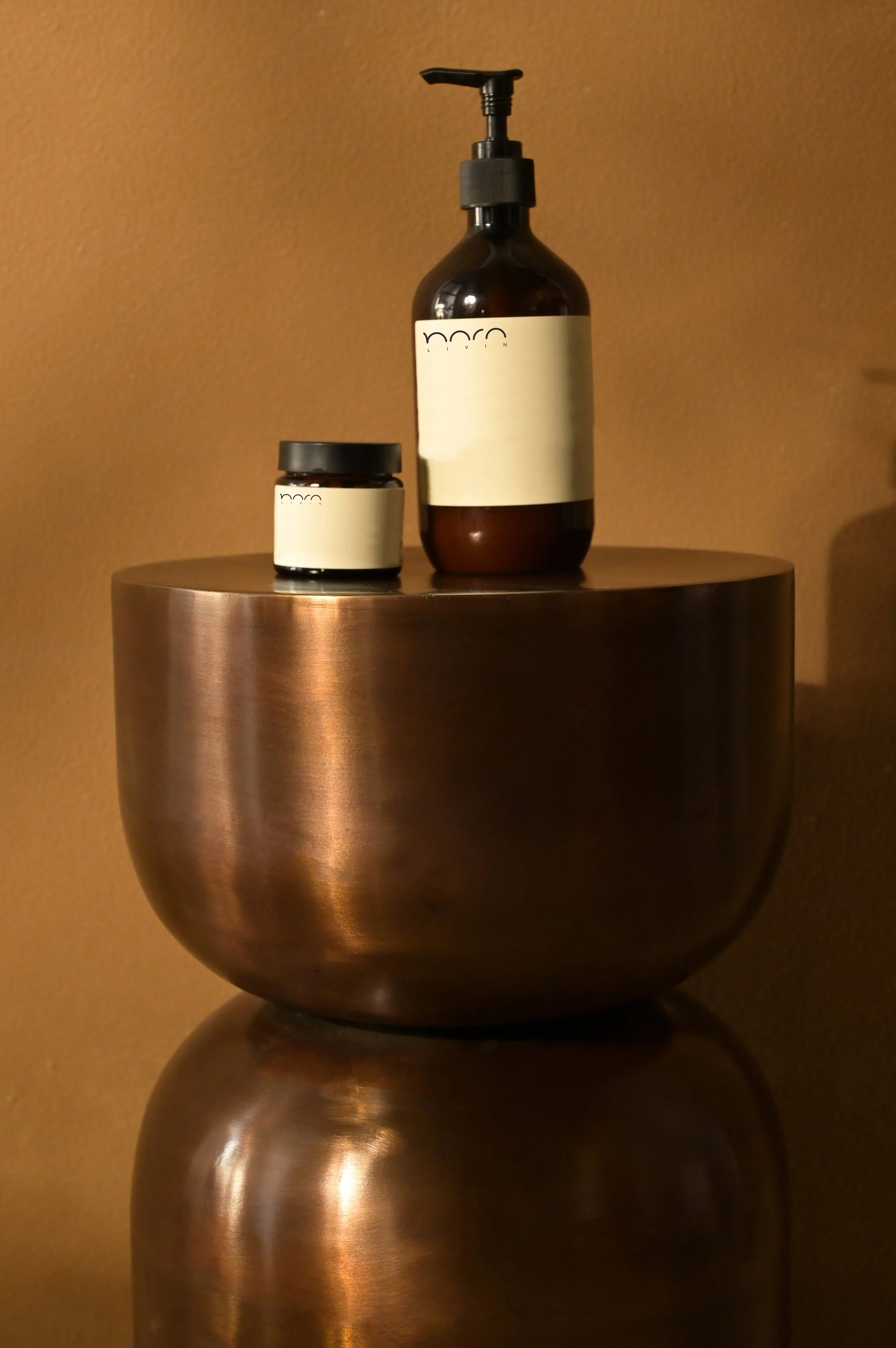 Sorelle Side Table | Antique Brass Iron Accent Table for Living Room