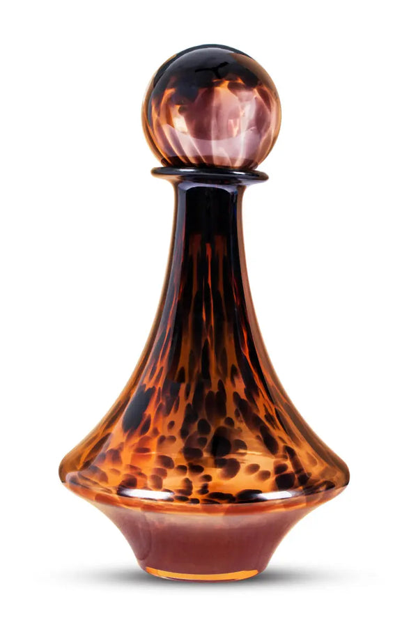 Timeless Stout Glass Flower Vase or Showpiece | Elegant Smoked Brown Decorative Vase for Living Room
