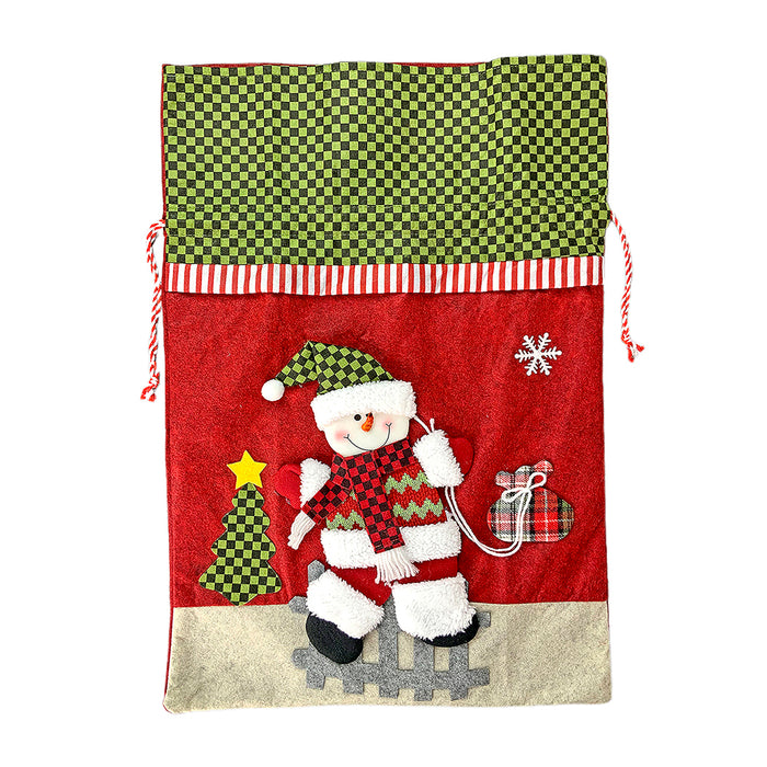 Knitted Christmas Sack for Christmas Gifts and Home Décor