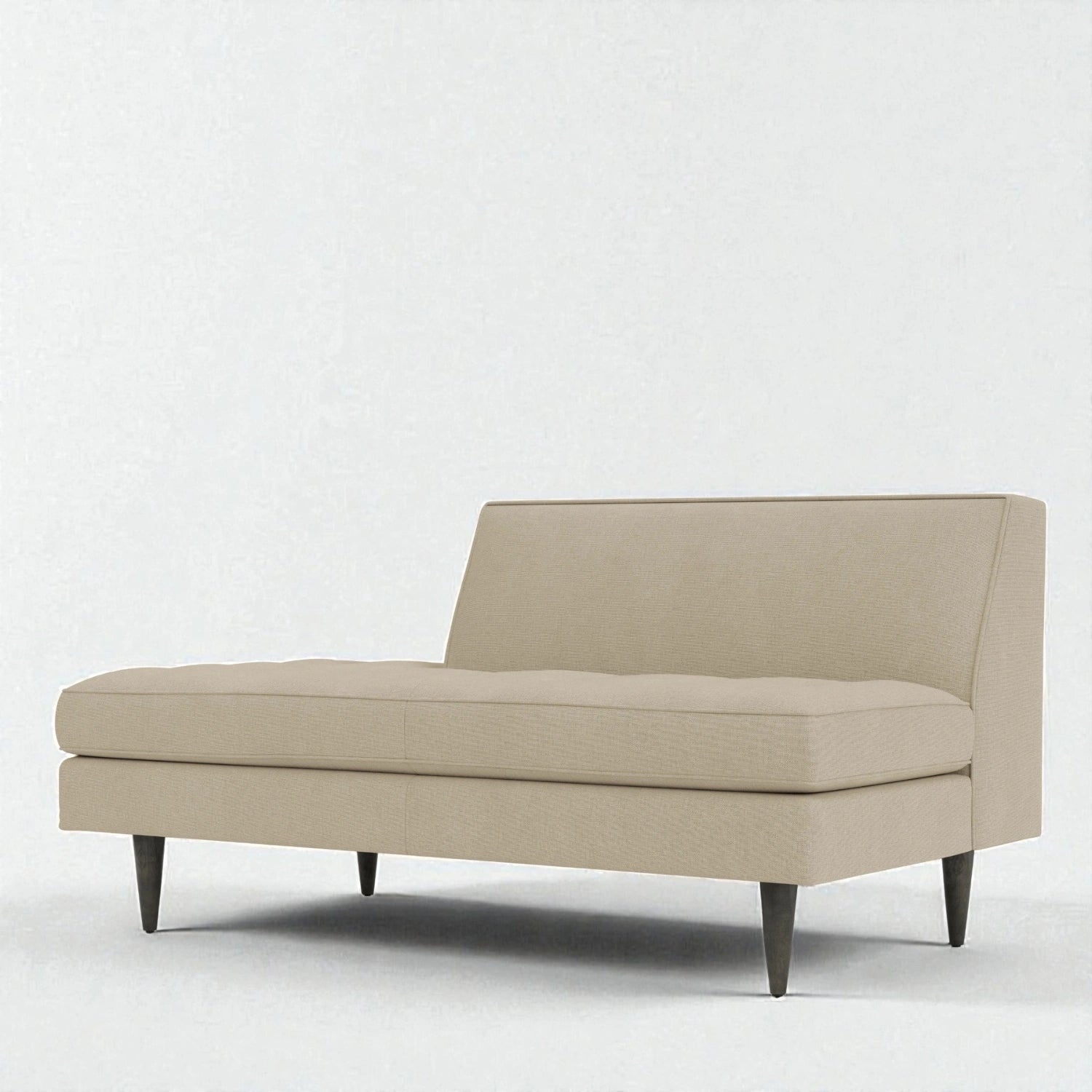 Bravik Solid Teak Wood Base & Fabric Upholstery Daybed/Chaise