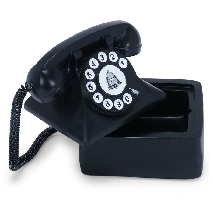 Retro Telephone Desk Organizer - Black