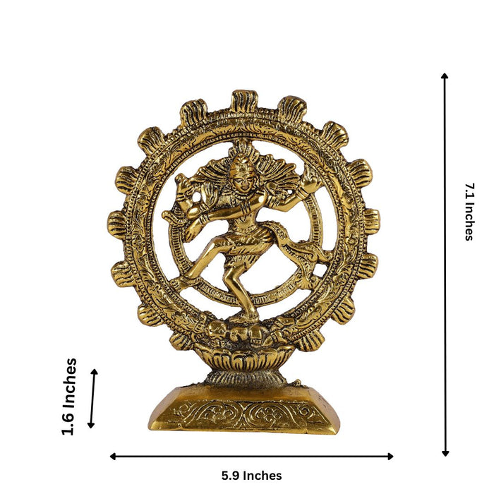 Metal Lord Shiva Dancing Natraj Statue Idol