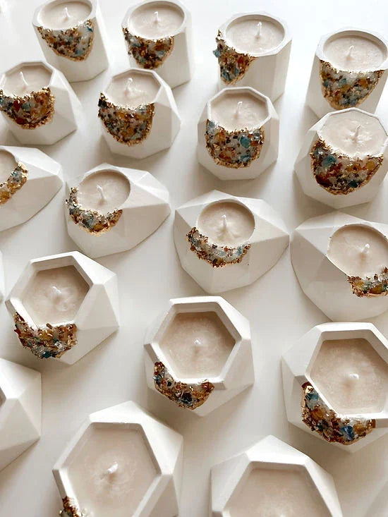 Concrete & Crystal Tea Light