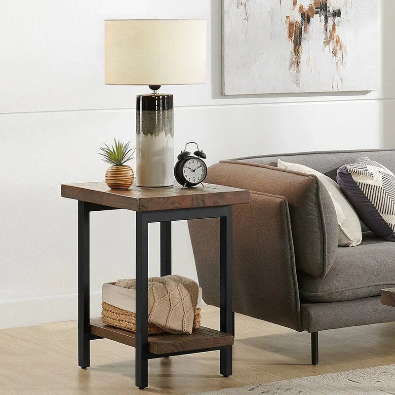 Rise Solid Sheesham Wooden End Table | Side Table for Living Room
