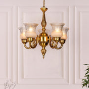 Usha 5 Light Antique Brass Chandelier