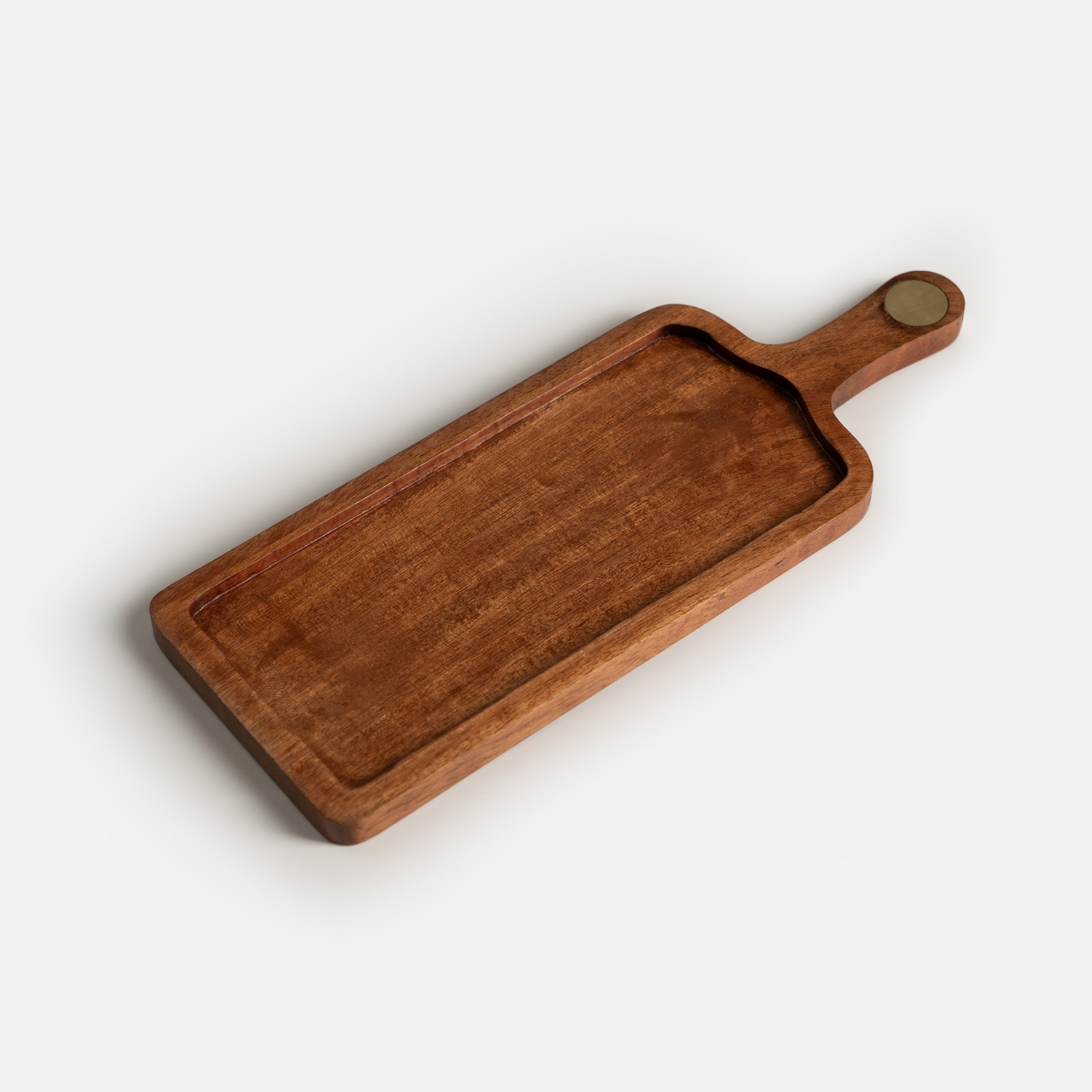 Ora-Pravah Serving Platter with Brass Inlay & Tong