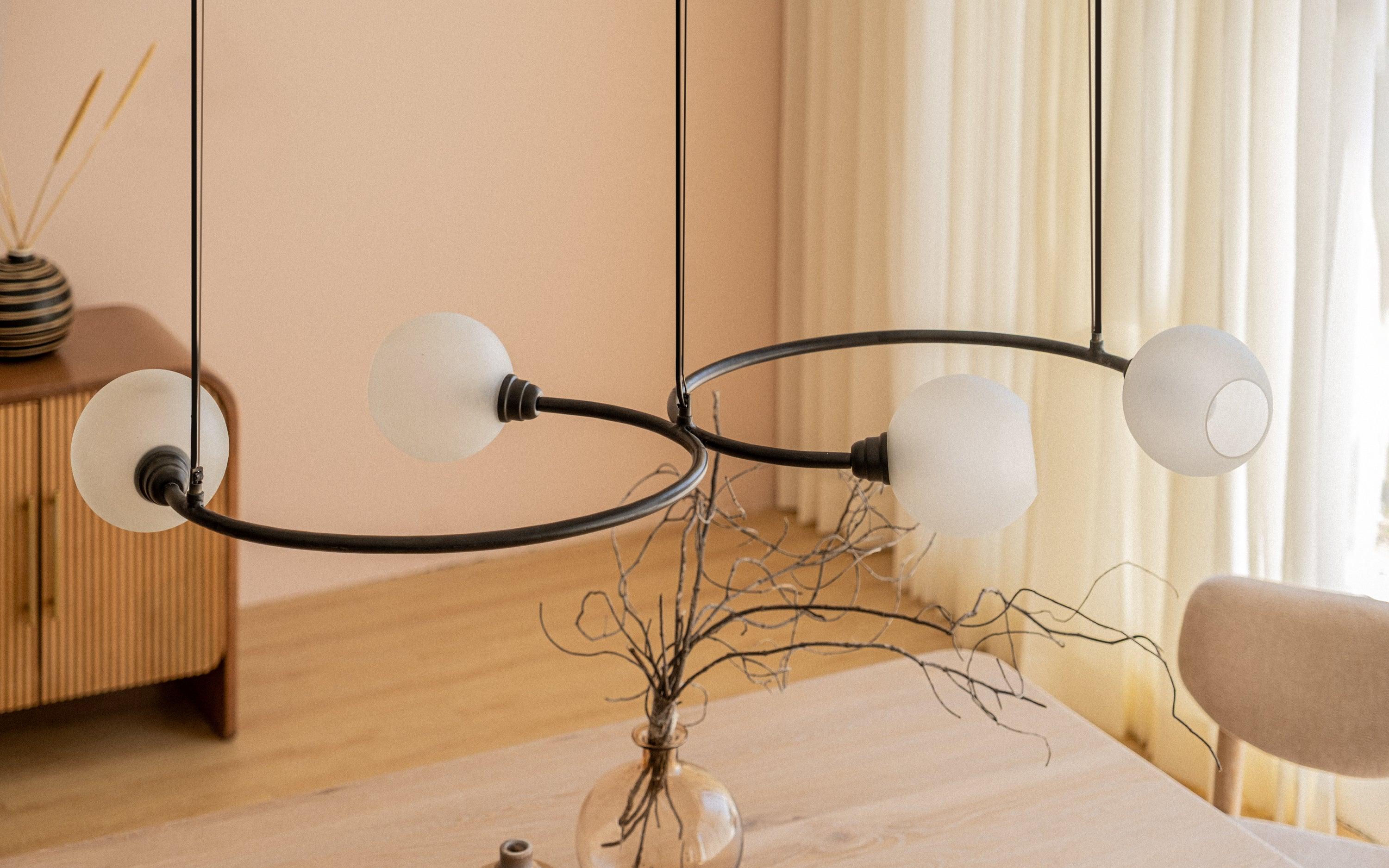 Cici Chandelier | Glass and Mild Steel