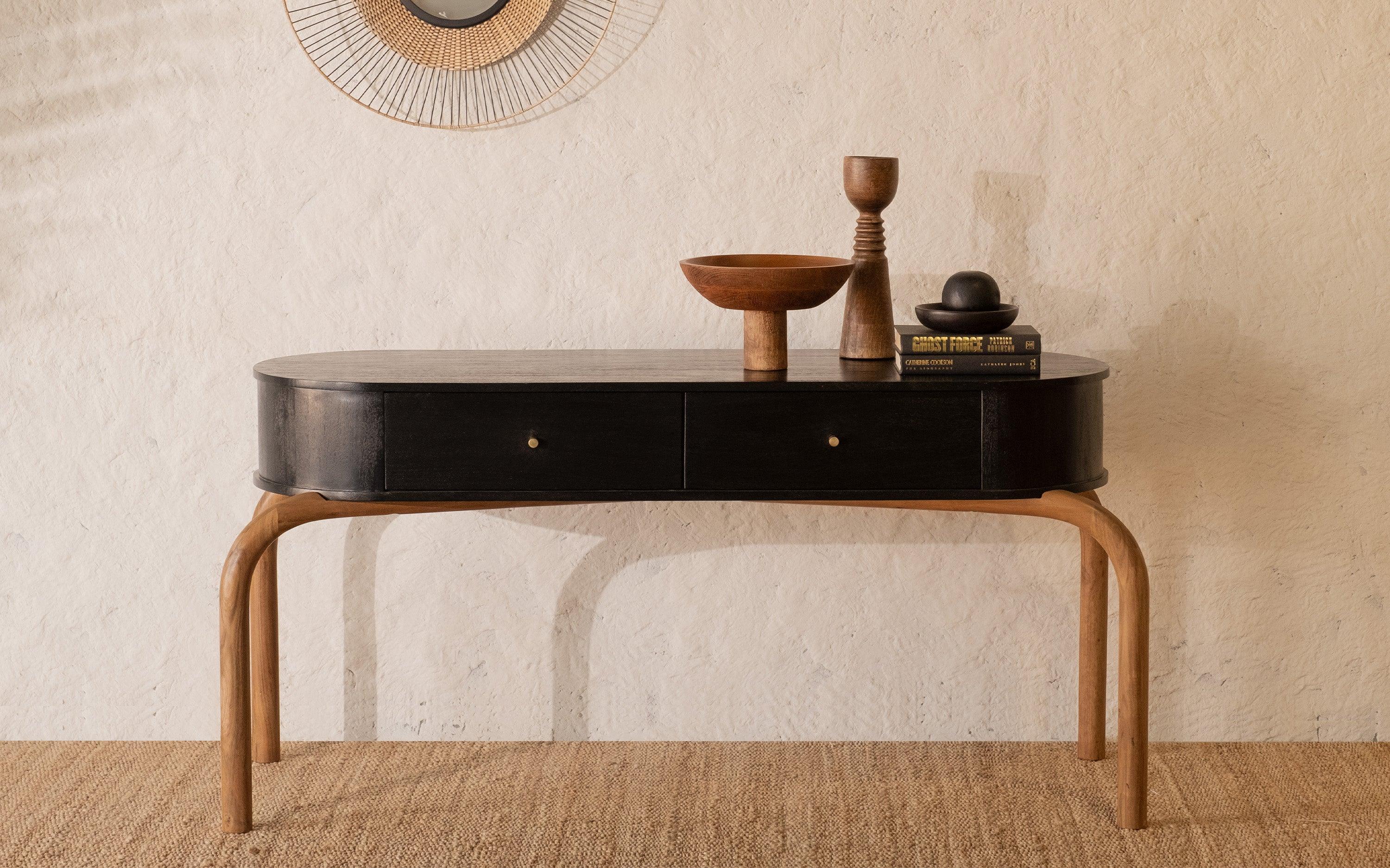 Andaman Inglis Console Table | Wooden Furniture with Storage