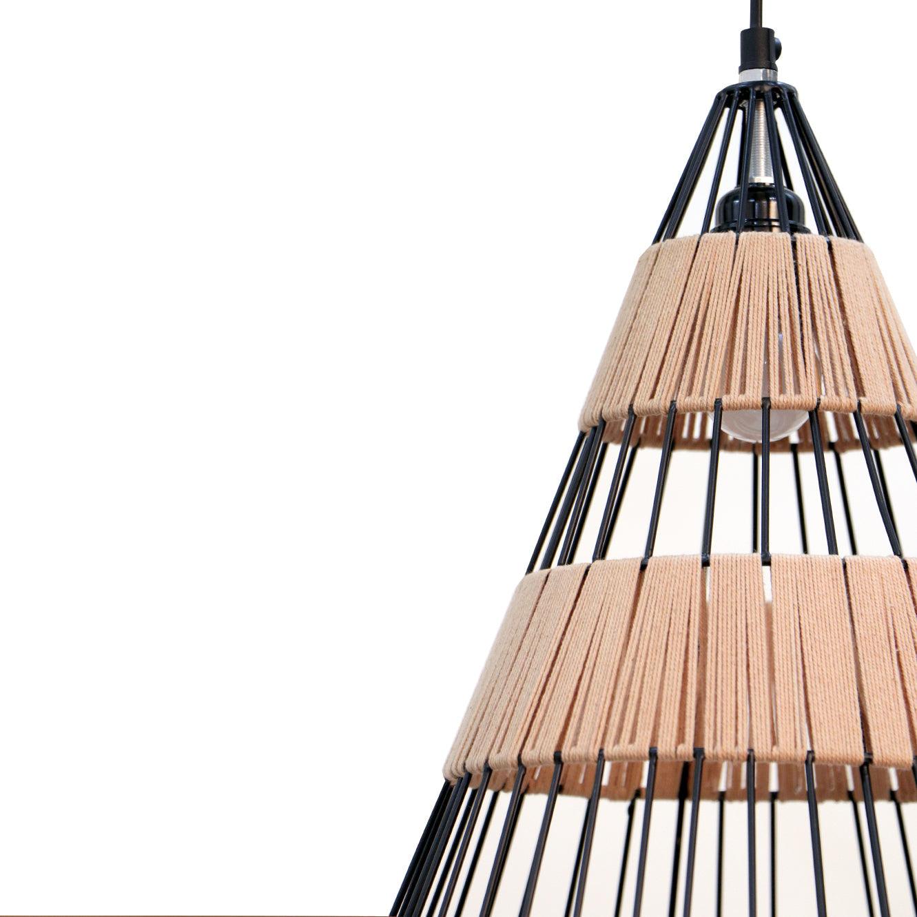 V-Ira Hanging Lamp | Iron and Woven Rope