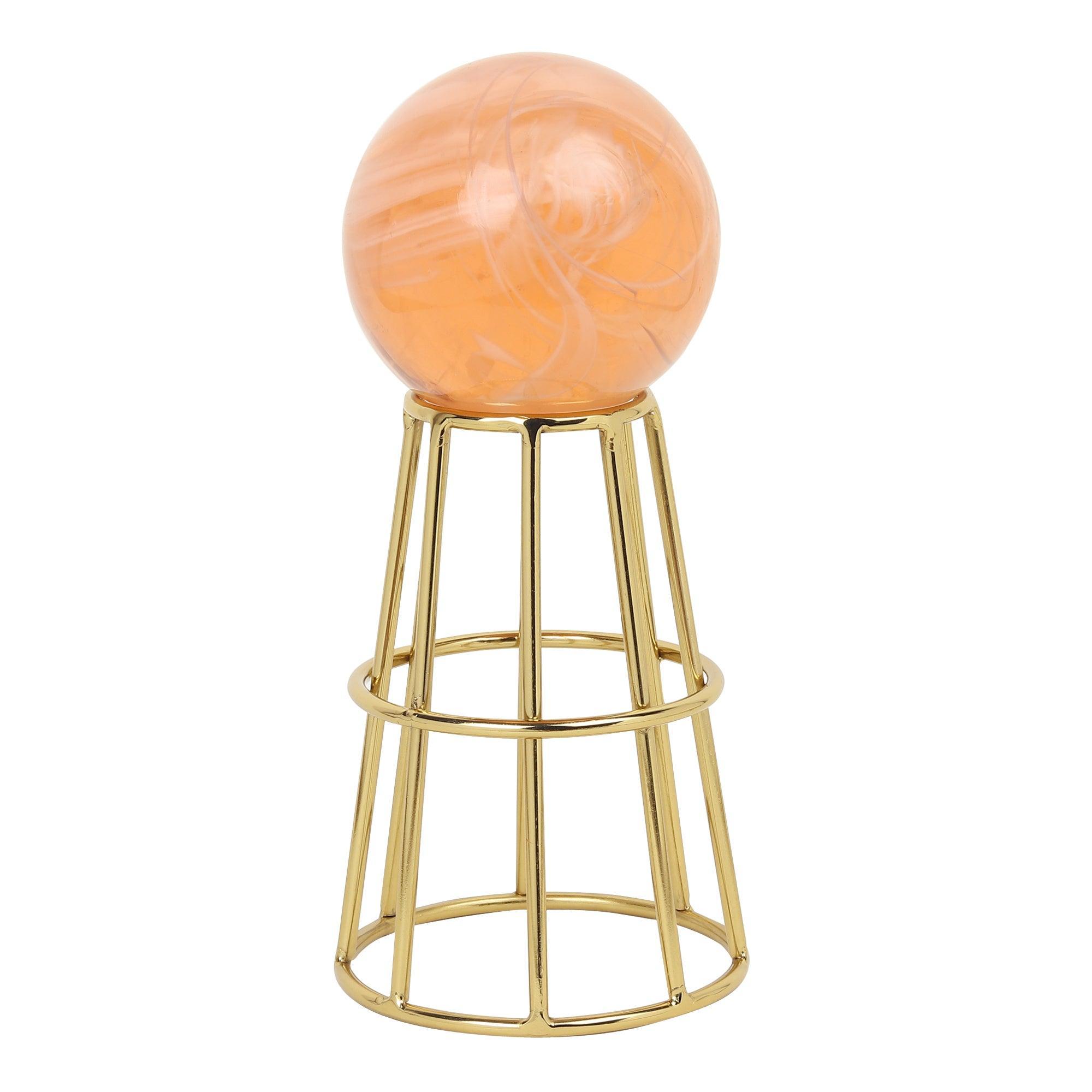 Unique Crystal Orb's Pedestal Ball Showpiece | Designer Home Decor Item for Living Room