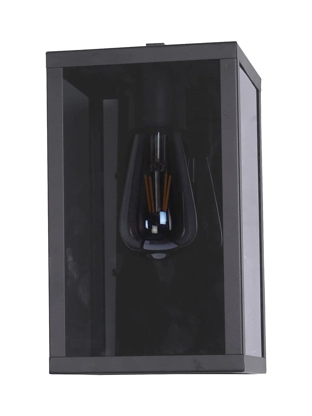 Contemporary Cuboid Black Glass Wall Light