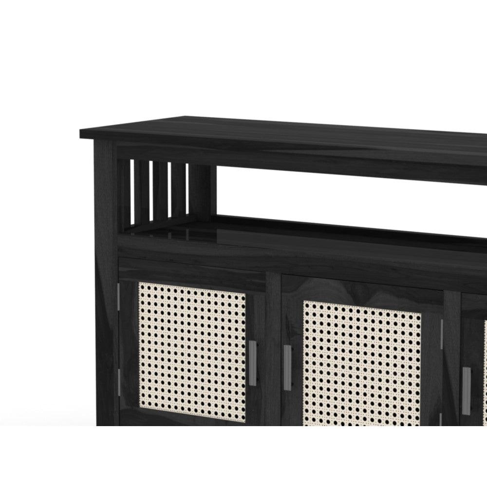 Serenity Dining Room Cabinet (Walnut Finish) Cane | Sheesham Wood