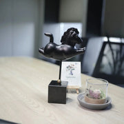 Silhouette Stallion - Black Running Horse Sculpture