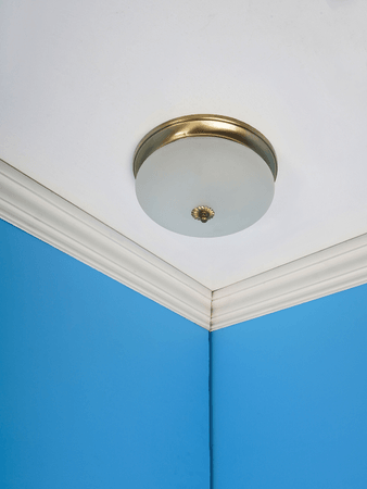 Simple Elegant Frosted Glass and Brass 10 Inches Flush Mount Ceiling Lamp