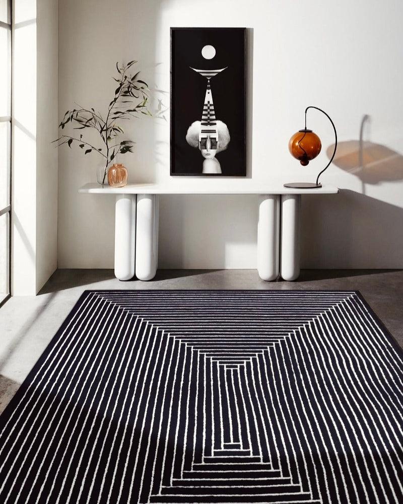 Noir Reversiable Rug 100% Wool - Floor Covering