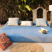 Indigo Cotton Bedspread With Pillow Covers