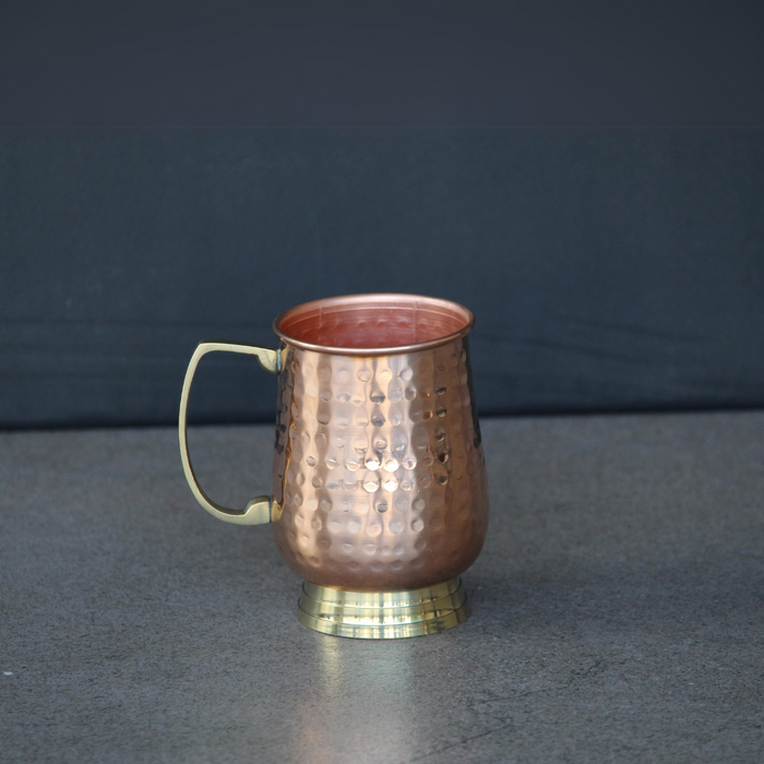 Copper Hammered Large Mug For Water | Storage Utensils For Home & Restaurants