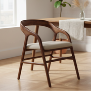 Chestnut Linen Deco Chair
