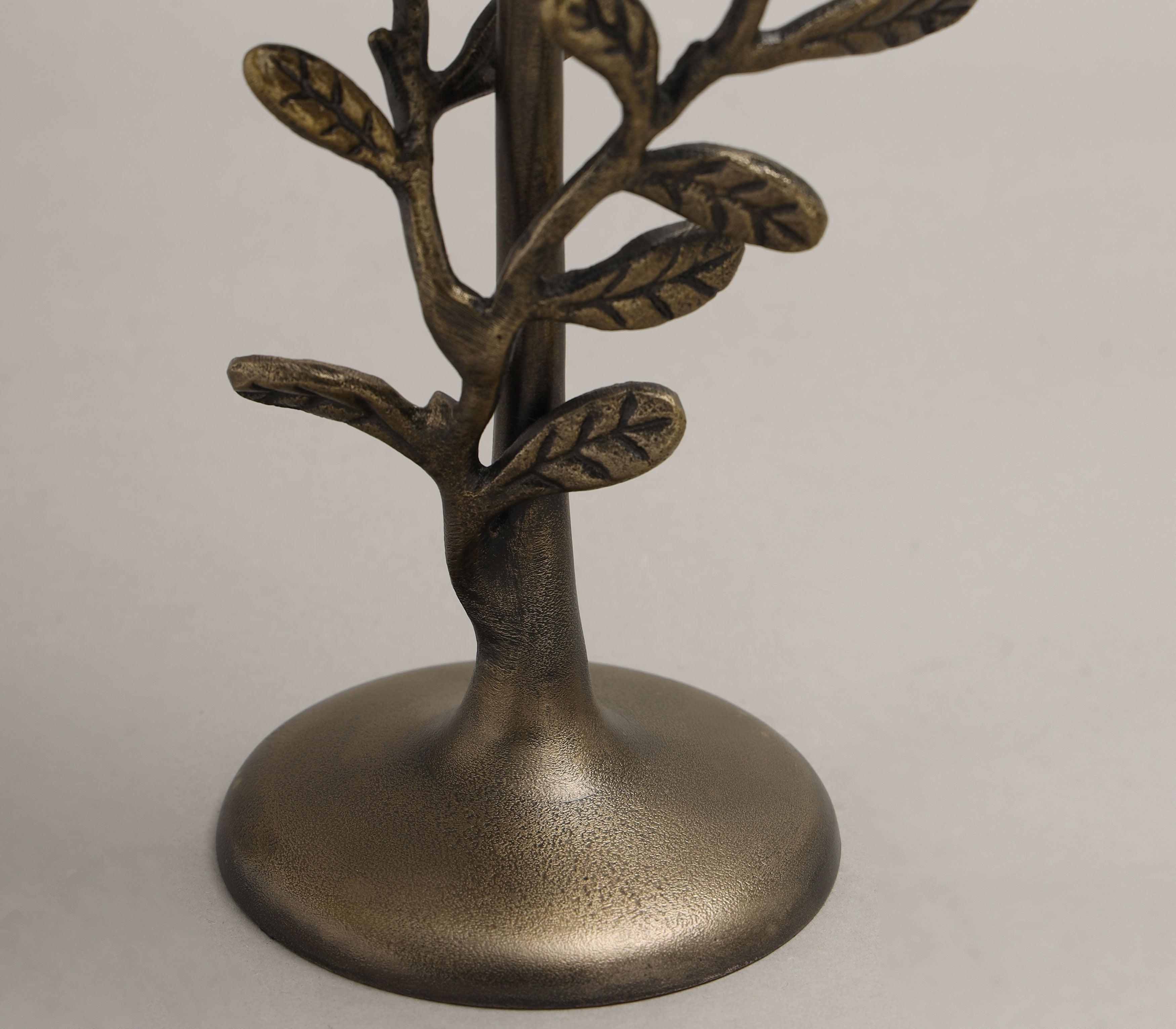 Leaf Pillar Candle Holder for Home Decor | Designer Tea Light Candle Stand - 1 Pc