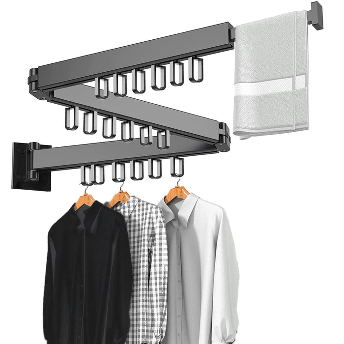 Wall Mounted Three Folding Cloth Drying Rack