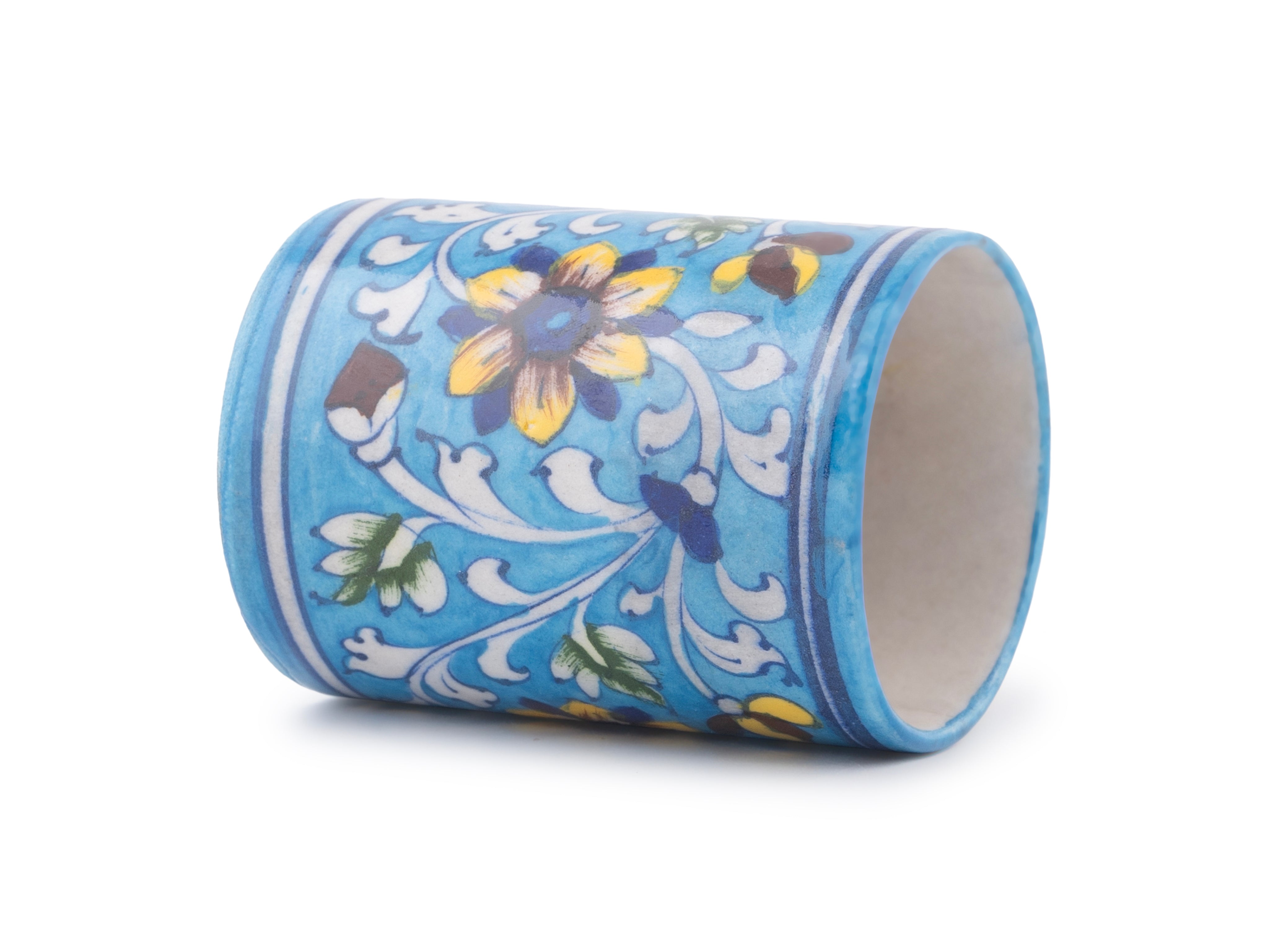 Blue Pottery Pen Stand