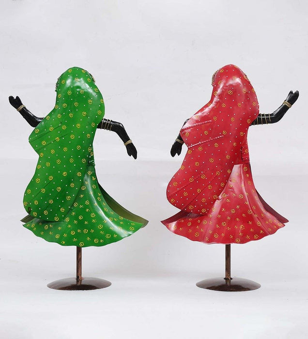 Dancing Lady Human Figurine Set of 2